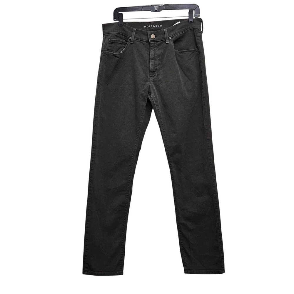Mott & Bow Slim Mercer Jeans Mens 33x32 Military Green Stretch Denim Twill Pants